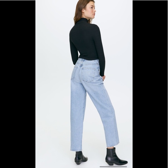 NWT AGolde Fold Waistband Jeans Size 26 - Picture 2 of 15